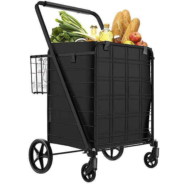 COSTWAY Einkaufstrolley, mit abnehmbarer Tasche, 2 günstig online kaufen