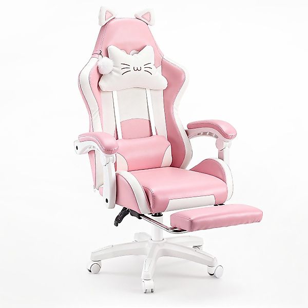 oyajia Gaming-Stuhl Bürostuhl Ergonomisch mit Kopfstütze günstig online kaufen