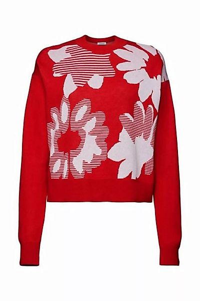 Esprit Sweatshirt Jacquard-Sweatshirt aus Baumwolle (1-tlg) günstig online kaufen