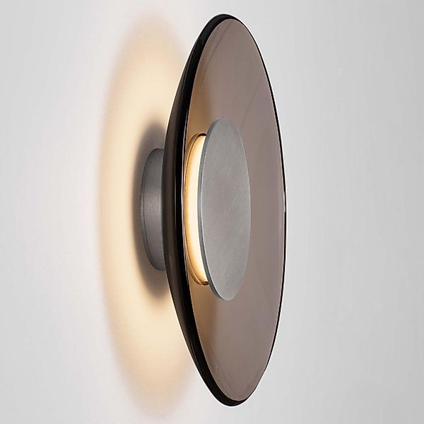 LED Wandleuchte Esti in Nickel und Braun 17W 248lm günstig online kaufen