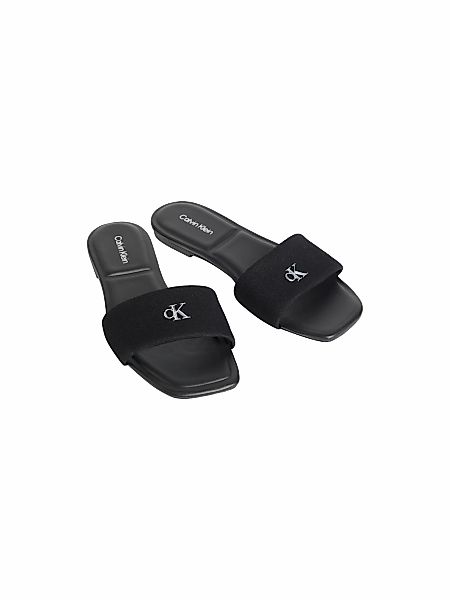 Calvin Klein Pantolette "SQUARE FLAT SNDL CANVAS HW" Strandschuh, Badeschuh günstig online kaufen
