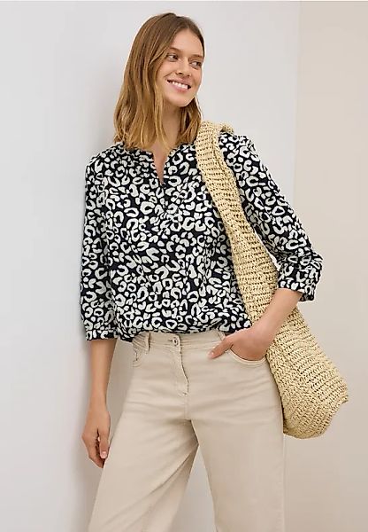 Gemusterte Baumwollbluse günstig online kaufen