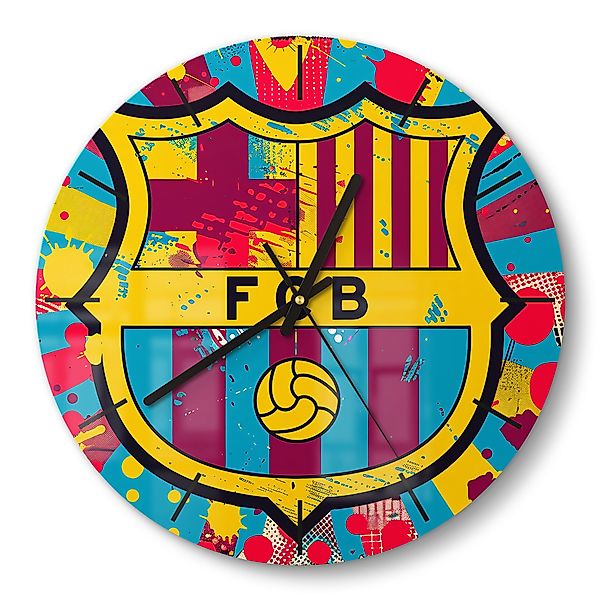 DEQORI Wanduhr 'Wappen FC Barcelona' (Glas günstig online kaufen