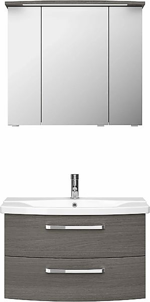 Saphir Badmöbel-Set "Serie 4010 2-teilig Keramik-Waschtisch mit LED-Spiegel günstig online kaufen