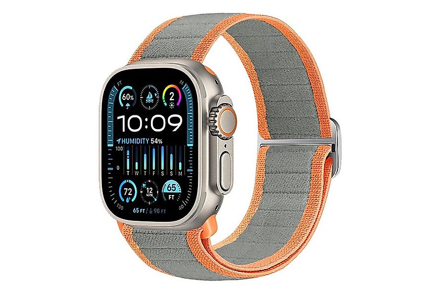 Wigento Smartwatch-Armband Für Apple Watch Ultra 2 / 1 49mm Nylon Elastisch günstig online kaufen