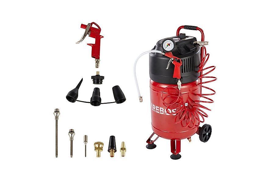 Arebos Druckluftgeräte-Set 30L Druckluftkompressor stehend, inkl. Zubehör, günstig online kaufen