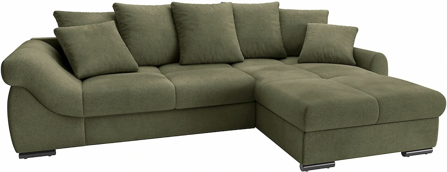 Mr. Couch Ecksofa "Livorno L-Form", inkl. Hochschläfer-Bettauszug, XL-Bettk günstig online kaufen