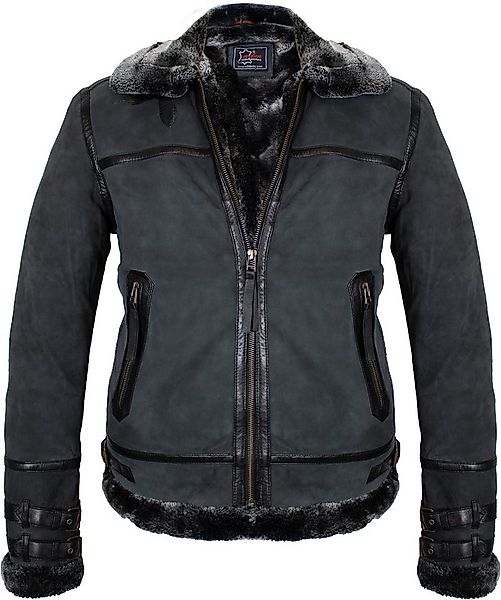 MDM Lederjacke Herren Fell Lederjacke Fliegerjacke in Lammleder Innen Gefüt günstig online kaufen