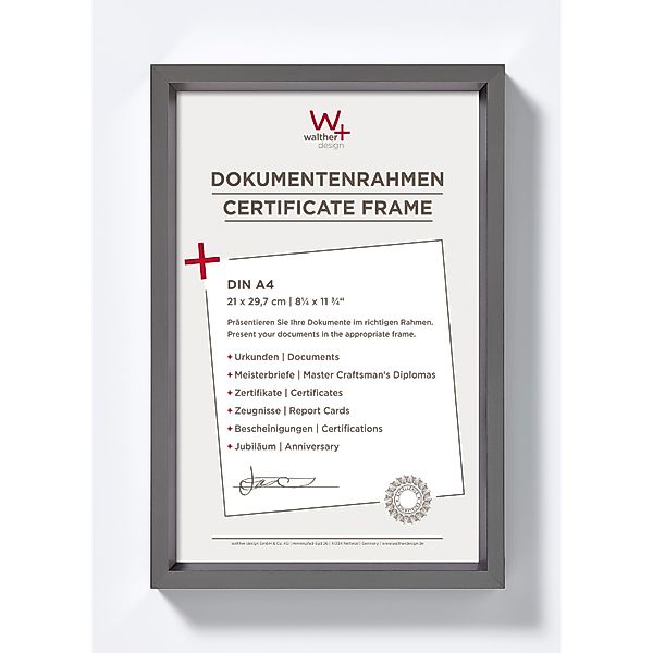 walther design Steel Style Kunststoff Bilderrahmen  21x29,7 cm Stahl günstig online kaufen