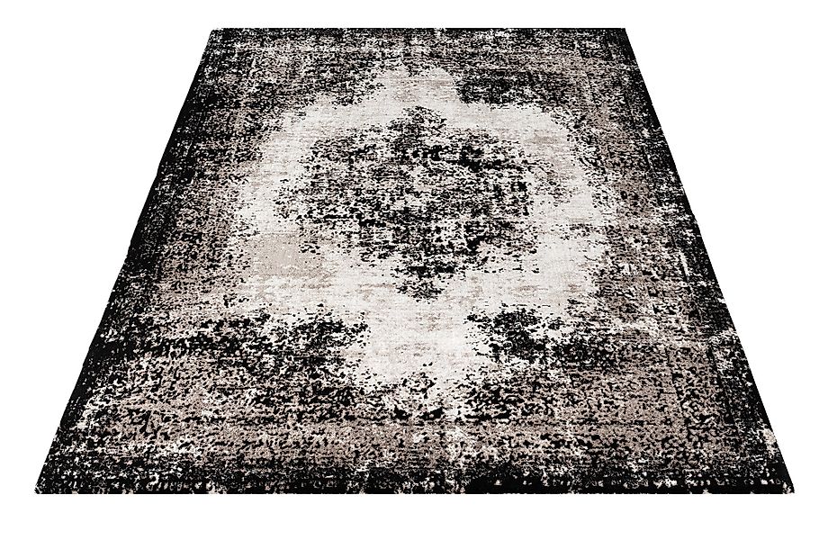 Carpetilla Designteppich Designer Wohnzimmer Teppich Schwarz-Cream, günstig online kaufen