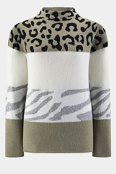 six-o-seven Strickpullover Six-o-Seven Stehkragen-Pullover im Animal günstig online kaufen