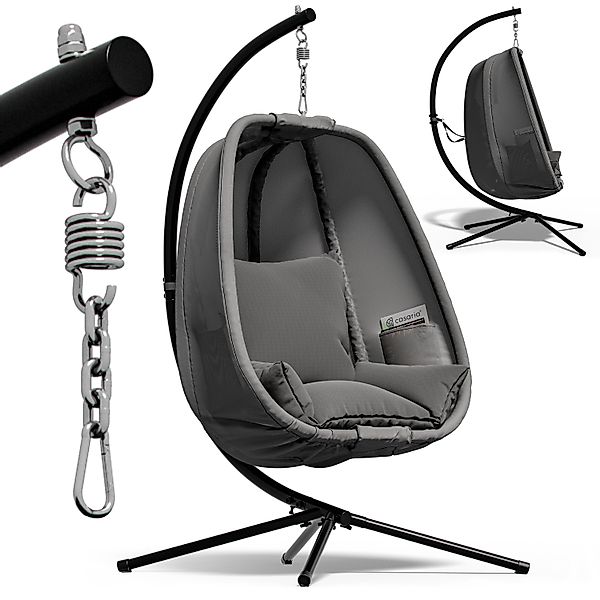 Hängesessel Alvie Grau 190x140x110cm günstig online kaufen