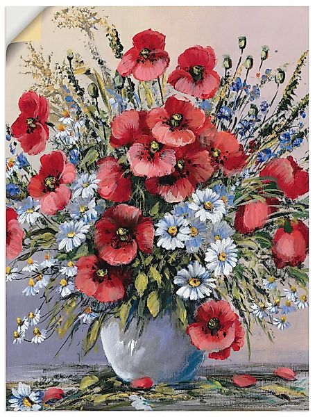 Artland Wandbild »Rote Mohnblumen«, Blumen, (1 St.) günstig online kaufen