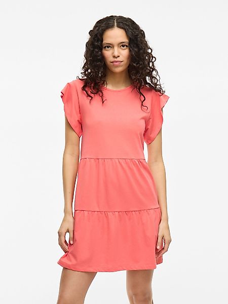 Vila Shirtkleid Kurzärmeliges Volant Design mit günstig online kaufen
