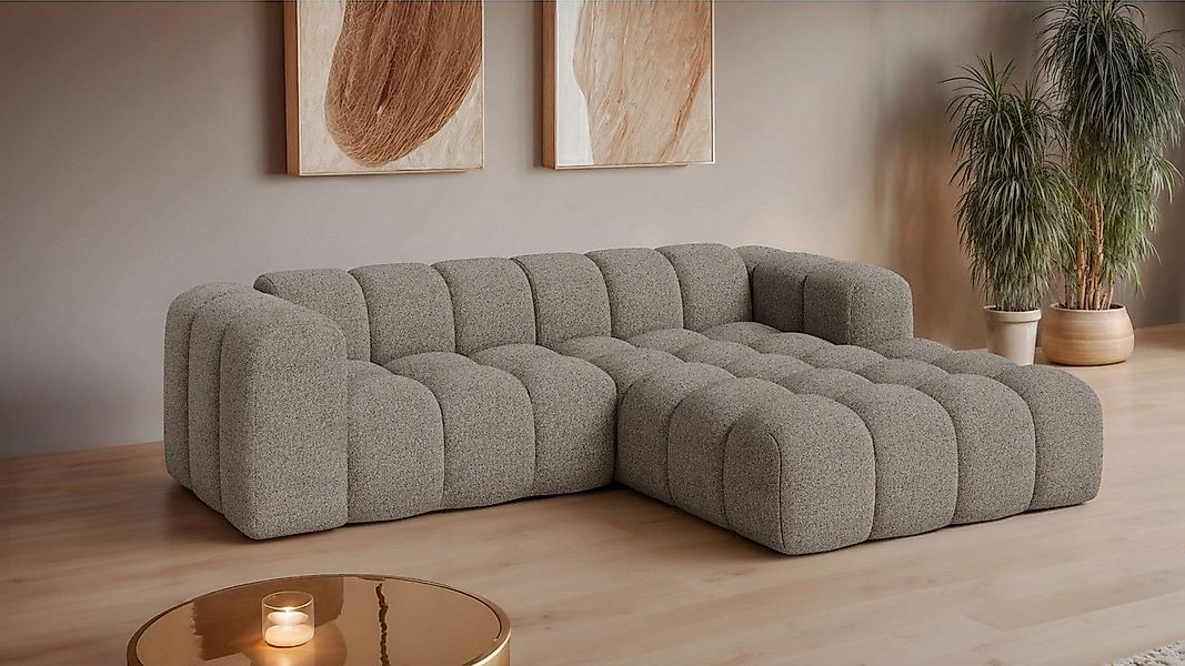 OTTO home Ecksofa KALLIE Design-Sofa mit Wellenunterfederung, Bubble-Optik, günstig online kaufen