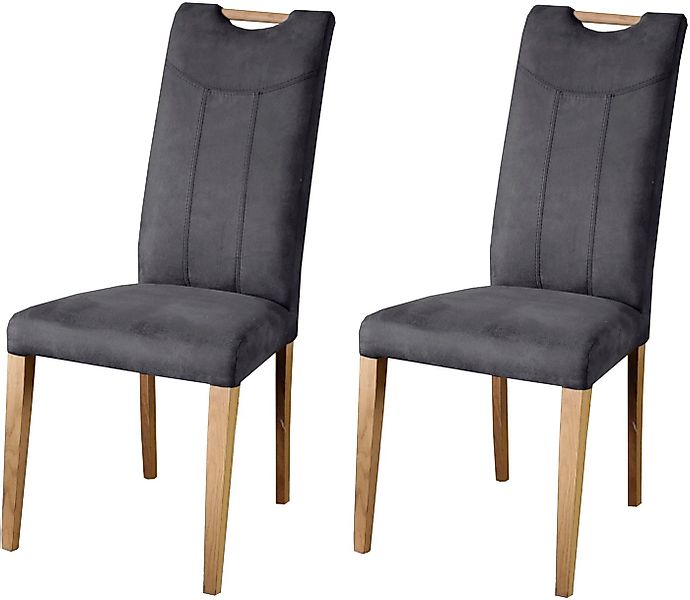 Home affaire Esszimmerstuhl Roberta Polsterstuhl, Gestell Eiche massiv (Set günstig online kaufen