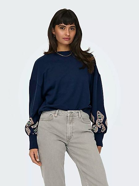 ONLY Sweatshirt "ONLBROOKE L/S O-NECK FLOWER SWT" günstig online kaufen
