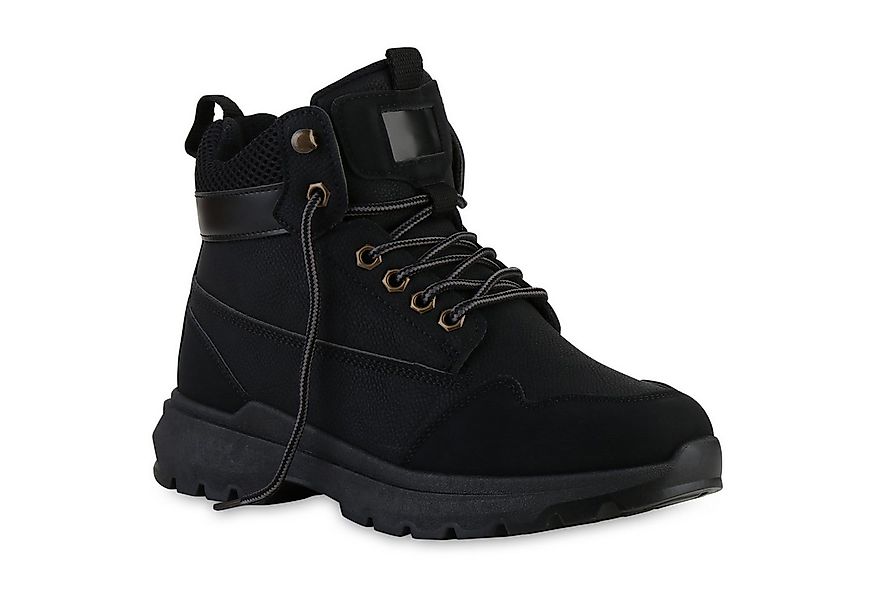 VAN HILL 841860 Stiefelette Damen Worker Boots Stiefeletten Profil-Sohle günstig online kaufen