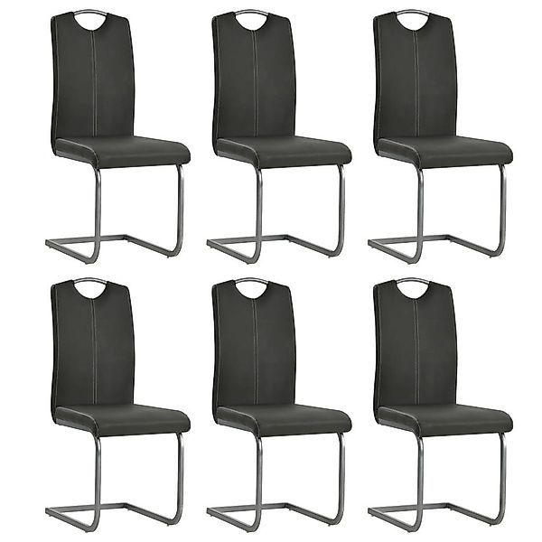 vidaXL Esszimmerstuhl Freischwinger 6 Stk. Grau günstig online kaufen