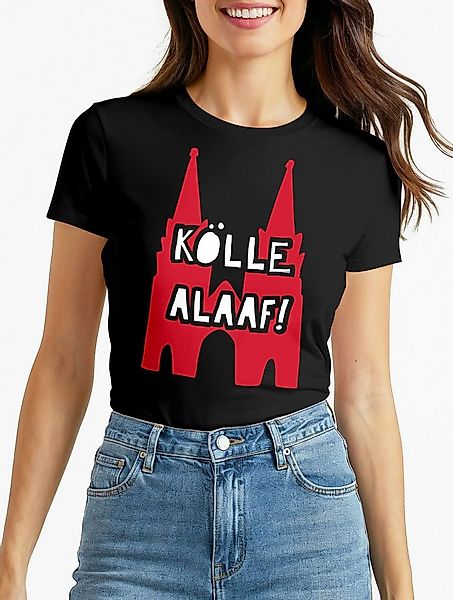 MoonWorks Print-Shirt Damen T-Shirt Shirt Karneval Köln Kölle Alaaf Kostüm- günstig online kaufen