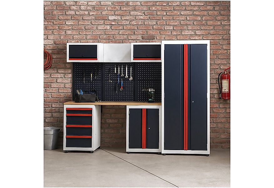 HTI-Living Werkzeugschrank Werkstattwand Havel Schwarz-Weiß-Rot (Stück, 1-S günstig online kaufen