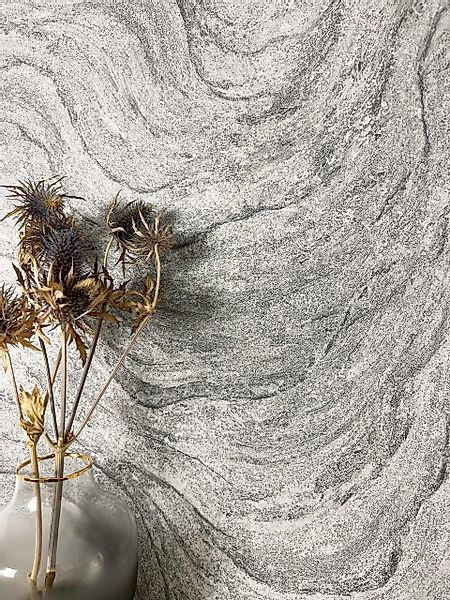 Newroom Vliestapete, Grau Tapete Modern Marmor günstig online kaufen