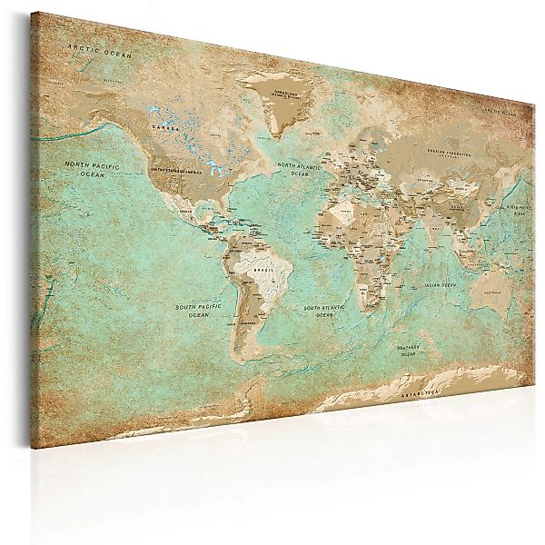 Wandbild - World Map: Celadon Journey günstig online kaufen