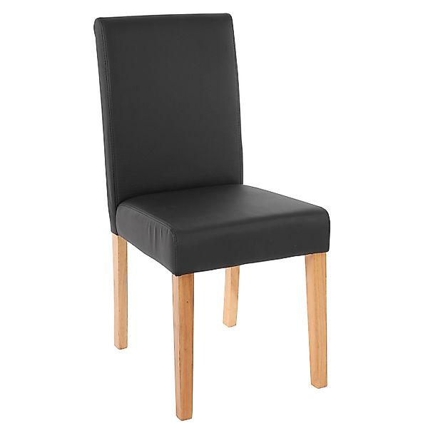 MCW Esszimmerstuhl Littau Kunstleder 2er-Set Kunstleder Schwarz Matt Helle günstig online kaufen