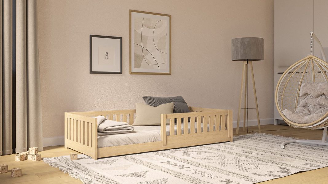 thematys Kinderbett Bodenbett mit Rausfallschutz für günstig online kaufen