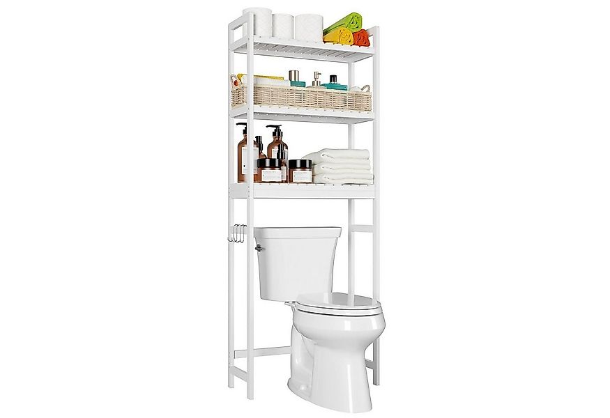 Homfa Badregal, Toilettenregal aus Bambus Standregal, Badezimmerregal 163cm günstig online kaufen