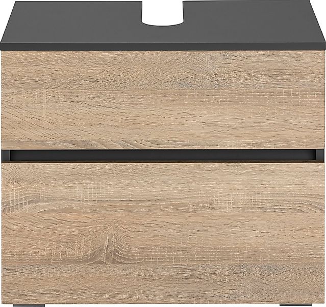 Home affaire Waschbeckenunterschrank Wisla Siphonausschnitt, Push-to-open-F günstig online kaufen