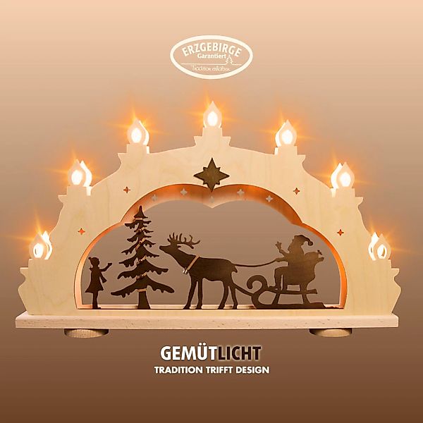 Weigla LED Schwibbogen, Erzgebirge garantiert, Weihnachtsdeko Innen, Weihna günstig online kaufen