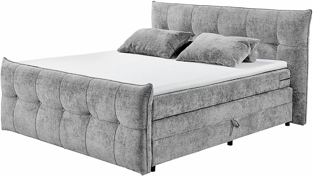 ED EXCITING DESIGN Boxspringbett "Gallina" mit Bettkasten, inkl. Topper günstig online kaufen