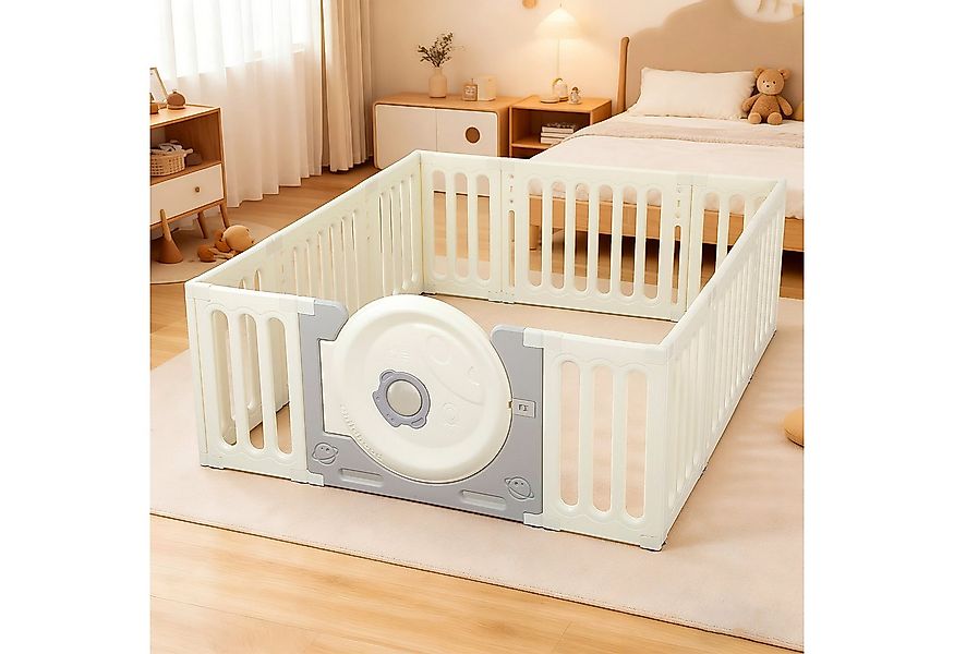 oyajia Laufgitter Laufstall Faltbar Laufgitter Baby Mit Tür und Spielzeugbo günstig online kaufen