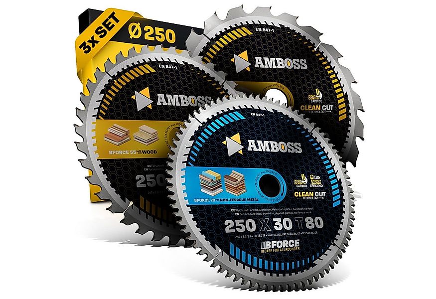 Amboss Werkzeuge Kreissägeblatt Ø250 Hand- Kreissägeblatt Set passend für M günstig online kaufen