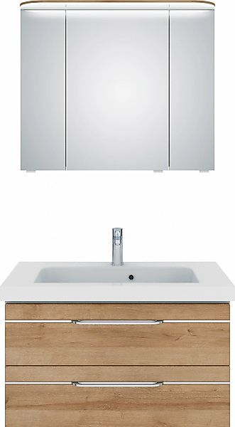 Saphir Badmöbel-Set "Balto Sprint 2-teilig, Mineralmarmor-Waschtisch mit LE günstig online kaufen