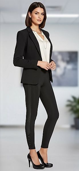 Bas Bleu Leggings mit Zierknopfleiste und dezenter Lederoptik günstig online kaufen