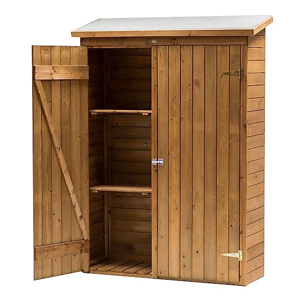 Axi Gartenschrank Olivier Holz 131 cm x 180 cm Braun günstig online kaufen