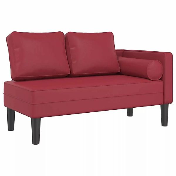 vidaXL Chaiselongue Chaiselongue mit Kissen Weinrot günstig online kaufen