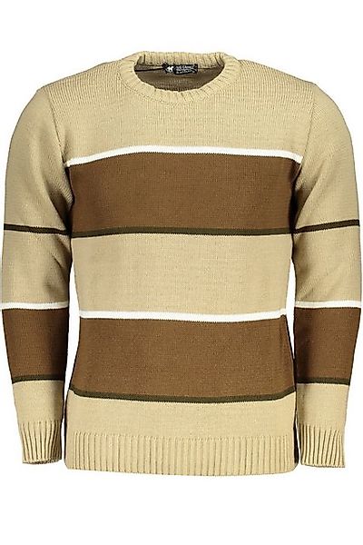 U.S. GRAND POLO Strickpullover Beiger Herrenpullover mit Rundhalsausschnitt günstig online kaufen