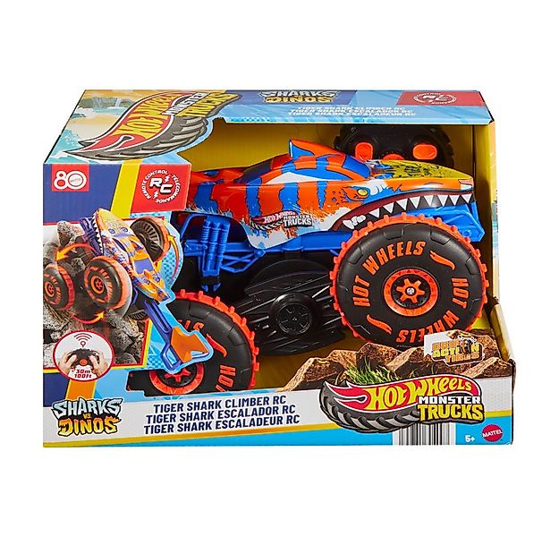 Mattel® Spielzeug-Monstertruck Hot Wheels RC Monster Truck Tiger Shark Clim günstig online kaufen