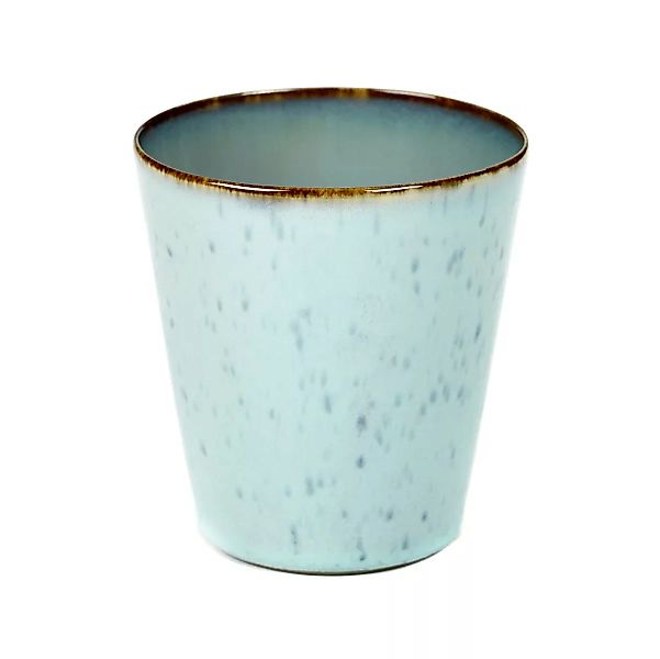 Vase Anita Bas keramik blau / H 24 cm - Handgefertigt - Serax - Blau günstig online kaufen