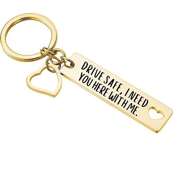 Geschenkehöhle Schlüsselanhänger mit Gravur Drive safe, günstig online kaufen