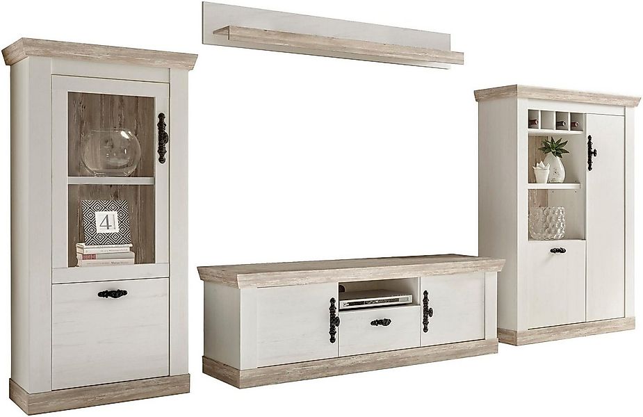 Home affaire Wohnwand Florenz, Anbauwand im Landhausstil, Komplettset mit M günstig online kaufen