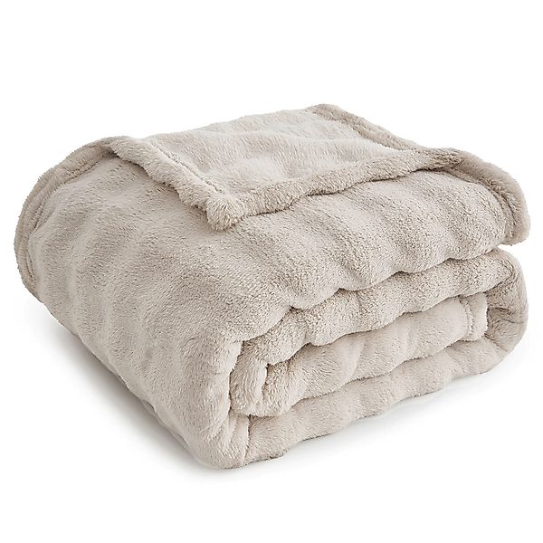 Wohndecke Kuscheldecke 150x200 weiß, Fleecedecke weich, günstig online kaufen