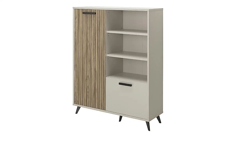 Highboard  Bjarne ¦ beige ¦ Maße (cm): B: 110,1 H: 140 T: 35.5 Kommoden & S günstig online kaufen