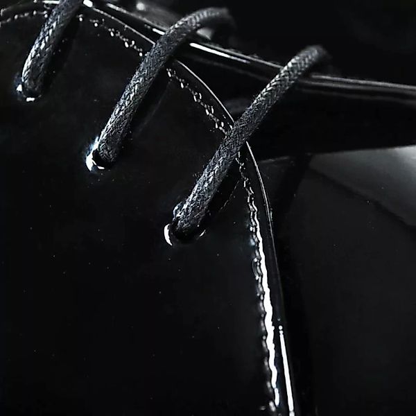 Schwarze Schnürschuhe Lackleder - Größe 41 günstig online kaufen