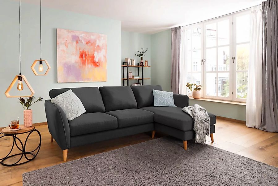 Home affaire Ecksofa "MARSEILLE (242/152cm),L-Form, Rec. rechts/links", Mas günstig online kaufen