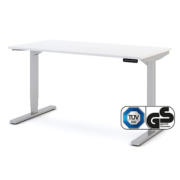 ASSMANN Büromöbel Schreibtisch Y-LINE (140x70cm Silber günstig online kaufen