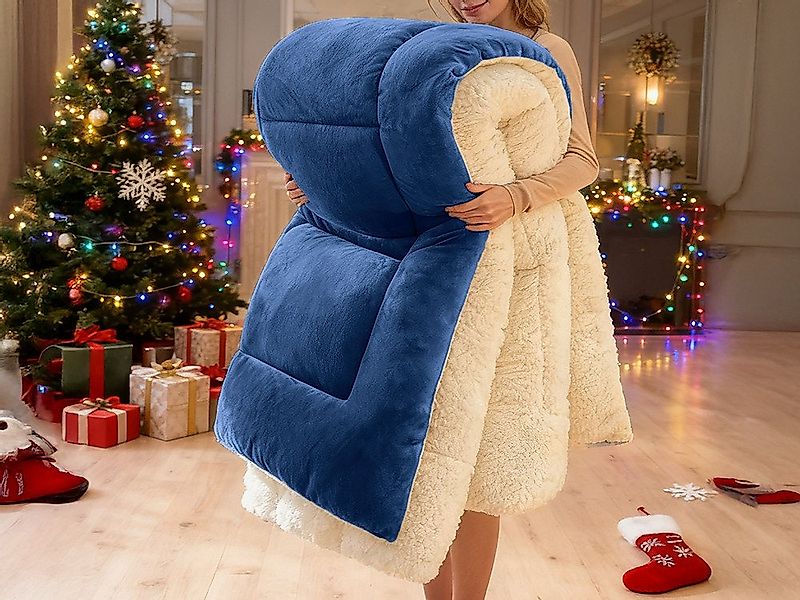 Wohndecke Kunstfell-Decke, Wattierte Decke, Alljahreszeit Decke, ORHOPUI, 2 günstig online kaufen